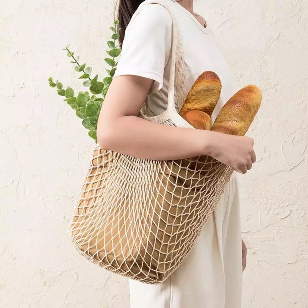 Bag mesh net cream shopping grocery fruit reusable
